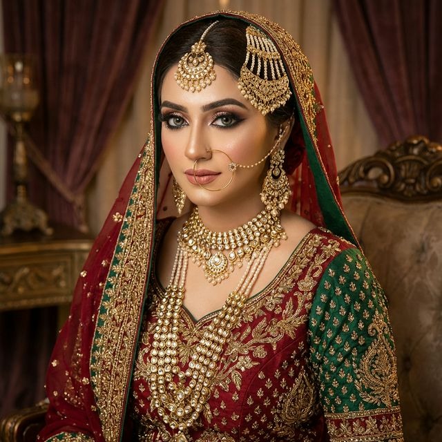 Royal Barat Bridal Look at Bright Look Beauty Salon Faisalabad